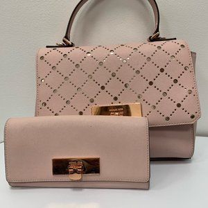 Michael Kors Crossbody & Wallet Pink/ Rose Gold